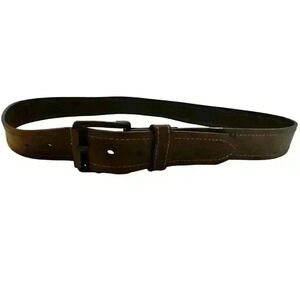 Dickies Men's Industrial Strength Heavy Stitching Leather Belt Brown Sz 40